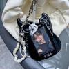 K-pop TXT Guitar Card Holder: PVC Black Display Sleeve for Fan Cards