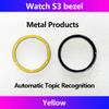 For Xiaomi Watch S3 Bezel Dual Time Zone Yellow Black Silver Rainbow Metal Stainless Steel Shell Automatic Recognition Theme
