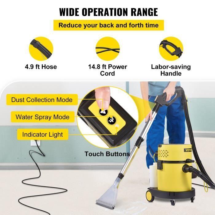Aspirateur Eau Poussière - Bazarland30 - 20L - 1200W - 4-en-1 - Télécommande