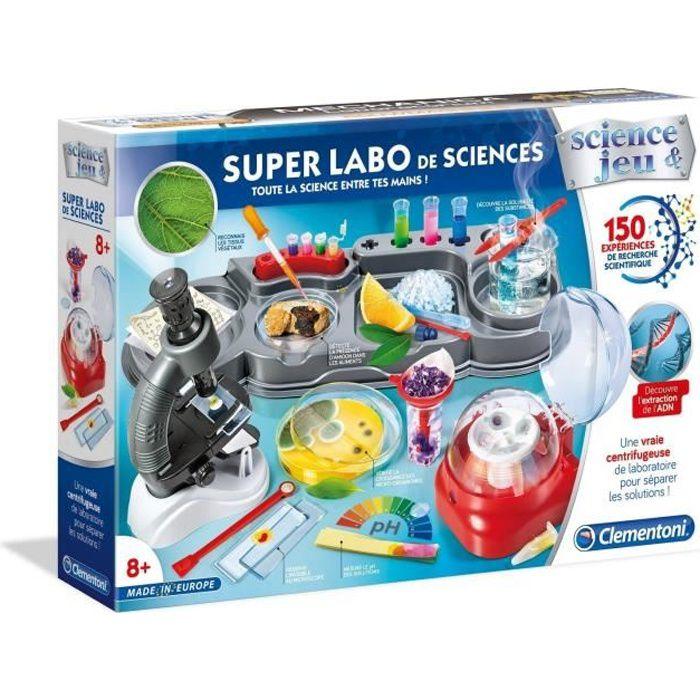 Clementoni Science &; Game - Super Science Lab - Microscope, Centrifuge, and Other Accessories - From 8 Years Old