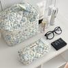 Large Capacity Floral Cosmetic Bag - Portable Handheld Toiletry Bag for Girls