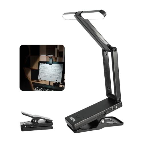 

Aroma Music Stand Light, Rechargeable LED Book Light with 2 Levels of Dimming and Adjustable Angle for Piano, Guitar, and Reading