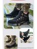 Men's High-Top Safety Boots: Anti-Smash, Anti-Puncture, Durable, Comfortable, Easy Button Closure for Work Protection