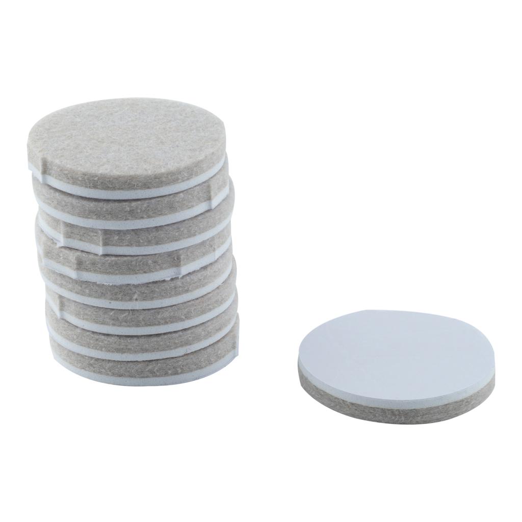 18 Stück/Set 40mm Runde Filzmöbelgleiter Strapazierfähiger Selbstklebender Schutz Anti-Kratzer Nicht Beschädigend Geräuschreduzierend Tisch Stuhl Bein