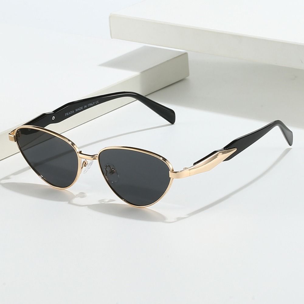 New Triangle Sun Glasses Zinc Zinc Alloy Spicy Girls Shades Glasses Fashion Cat Eye Sunglasses  Outdoor