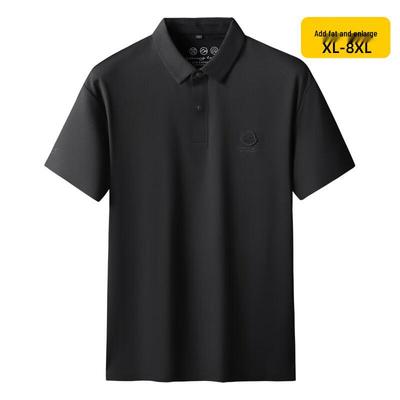 Herren Übergröße Eis Seide Poloshirt