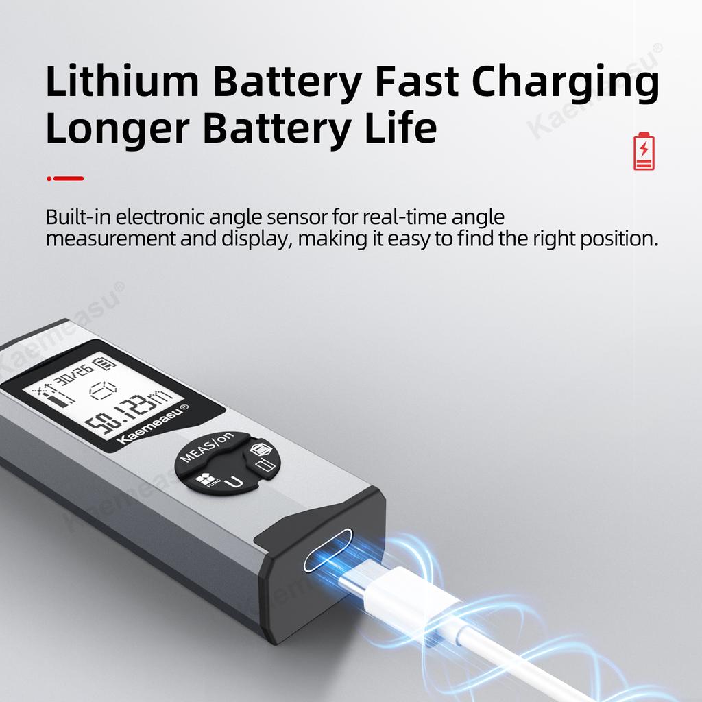 Mini Laser Rangefinder Laser Tape Measure Digital Laser Distance Meter Angle Measure Range Finder Portable Construction Tool