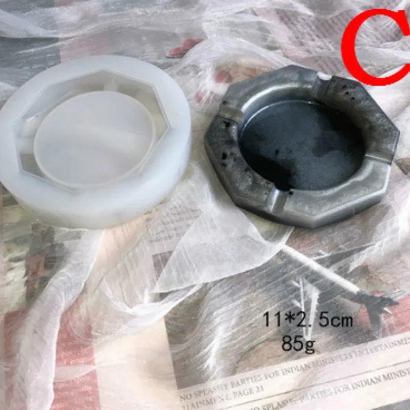 New Silicone Mold Ashtray Resin Mold Heart Square Mold For DIY Resin UV Crystal Epoxy Crafts Crystal Ashtray Home Decoration