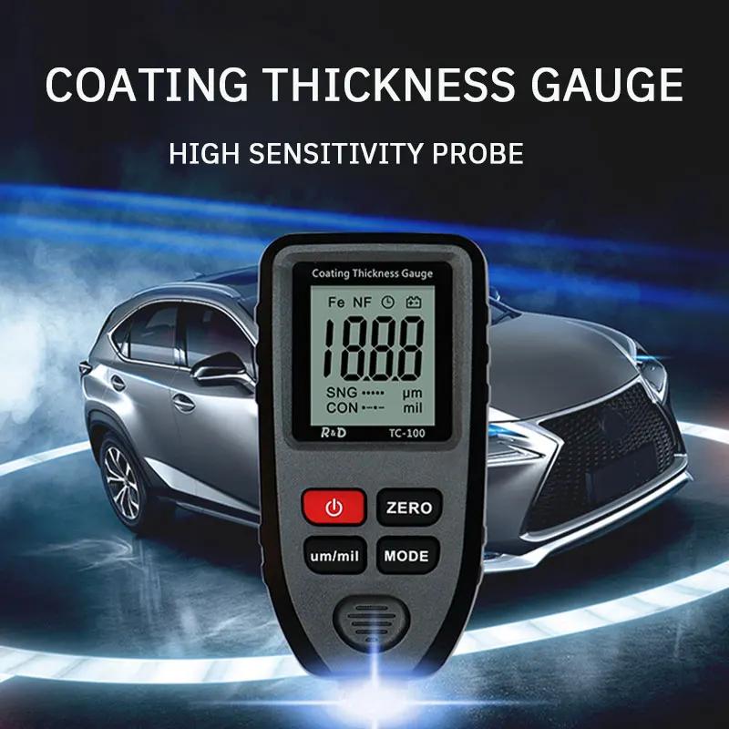 Coating Thickness Gauge High Precision Iron Aluminum Dual Use Automotive Paint Film Tester Car Metal Wall Inspection No battery