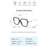 Fashion Oversized Square Eyewear Retro Womens Light Bloking Metal Frame Glasses Trend Optical Computer Eyeglasses