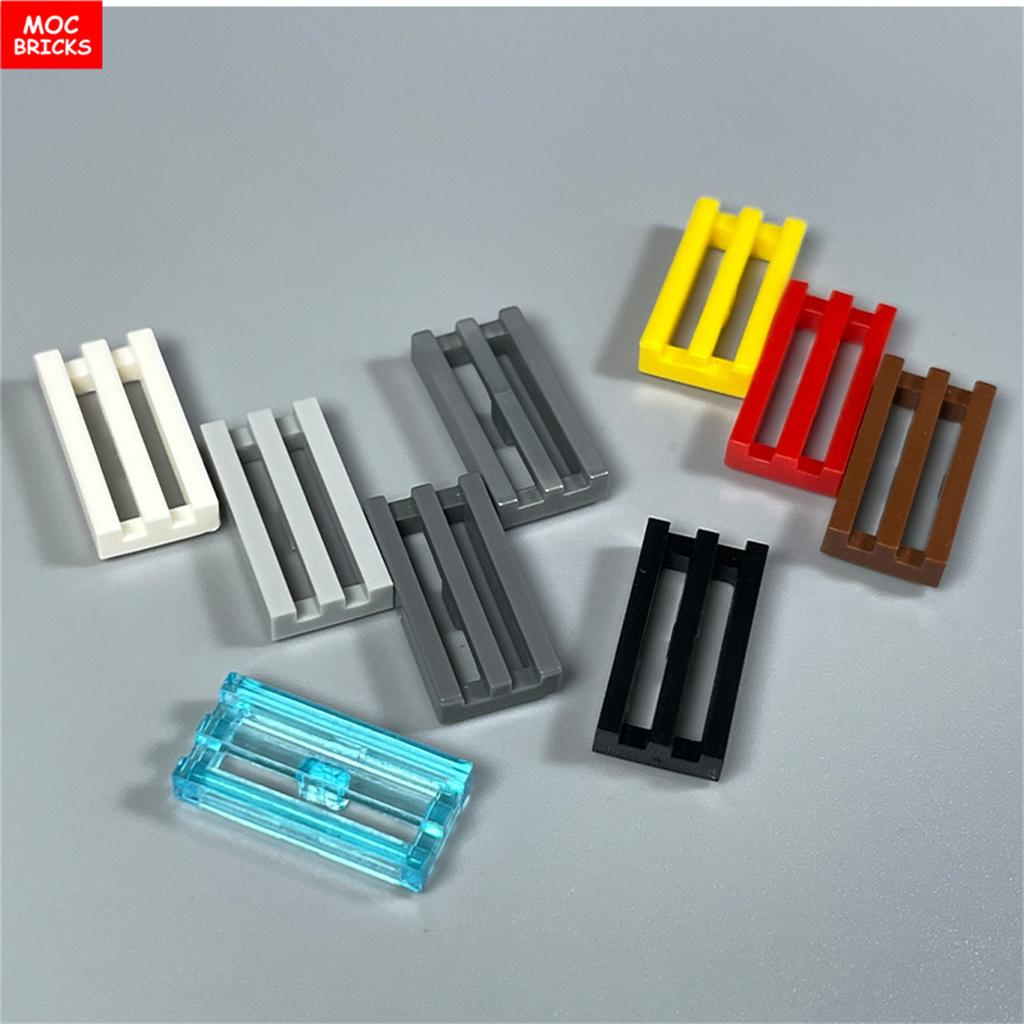 10pcs/lot MOC Bricks Tile Modified 1 x 2 Grille with Bottom Groove Lip 15561 2412b 30244 Building Blocks DIY Toys kids gifts