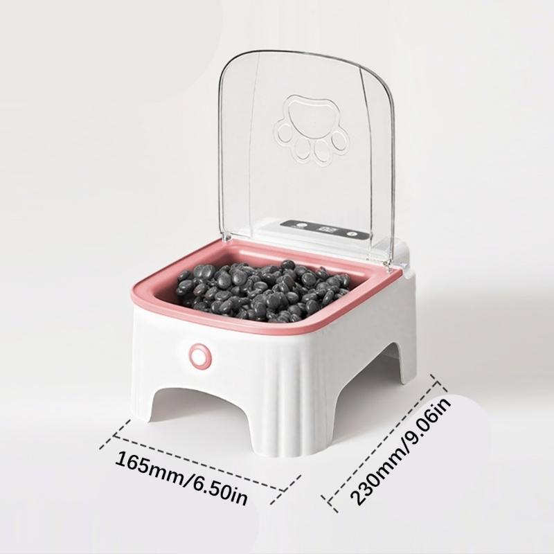 Cats Food Bowl Automatic Open Dogs Pet Mute Food Dispenser with Motion Sensors Large Capacity Bowl