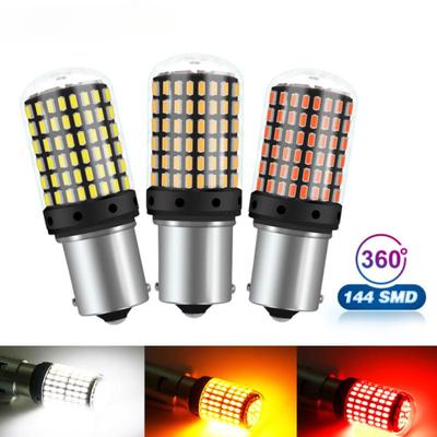 T20 7440 W21W 1157 BAY15D Car LED Bulbs 1156 BA15S P21W P21-5W 3014 144 Smd Error Free Canbus Turn Signal Lights Brake Lamp KTY