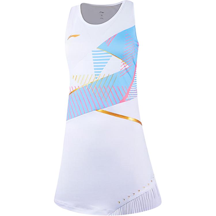 Li Ning Sommer Badmintonkleid Sportset Internationale Wettkampfkleidung Damenkleider ASKT024-2-M