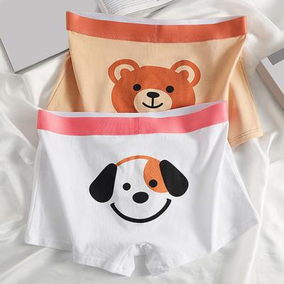 Yousheng Men Boxer Underwear Mid-Waist 3D Pouch Support Breathable Moisture-Wicking Wide Waistband Shorts Briefs Cartoon Pattern
