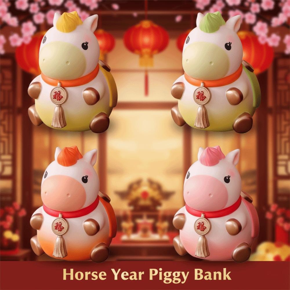 Decorative Horse Year Piggy Bank Anti Drop Horse Piggy Bank Ornament  New Year Gifts