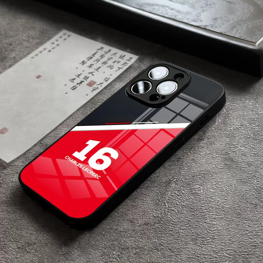 C-Charles L-Leclerc 16 Phone Case For iPhone 18 17 16 Pro Max 15 Plus 14 Pro 12 11 13 Mini X XR XS Max SE Glass Cover