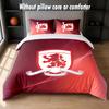 Middlesbrough Football Design Bed Bedding Set 1 Duvet Cover + 2 Pillowcases Soft Breathable Household Bed Linens