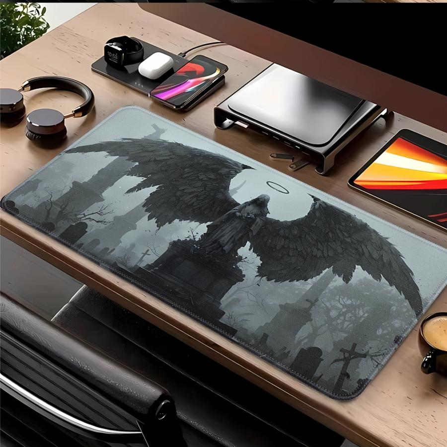 

Mouse Pad Game Console Pad Keyboard Mouse Pad Desk accessories office Pad Computer Laptop Pad rubber The Dark Angel 220x180x2mm