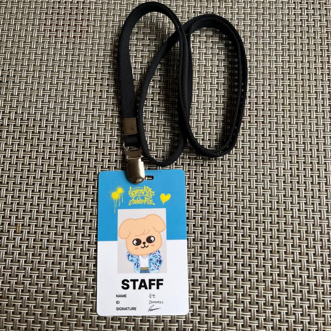 

[USED] Stray Kids Seungmin Papi-mu Pop-up Admission Bonus ID Staff Card