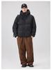 Men's 2025 Fashion Trend Black Hooded Down Jacket - 90% Down, Thick & Warm