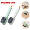 Liquid-Added Shoe Brush, Multifunctional Shoe Cleaning Brush Household Push-Type Liquid-Discharging Soft-Bristled Laundry