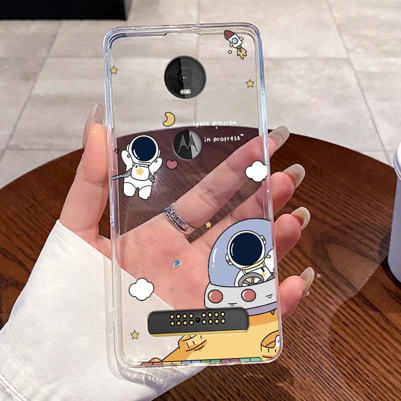 Hülle Für Motorola Moto Z4 Play Hülle Ästhetisch Mode Niedliche Katze Astronaut Weiches Silikon Schutzhülle Transparente Handyhülle