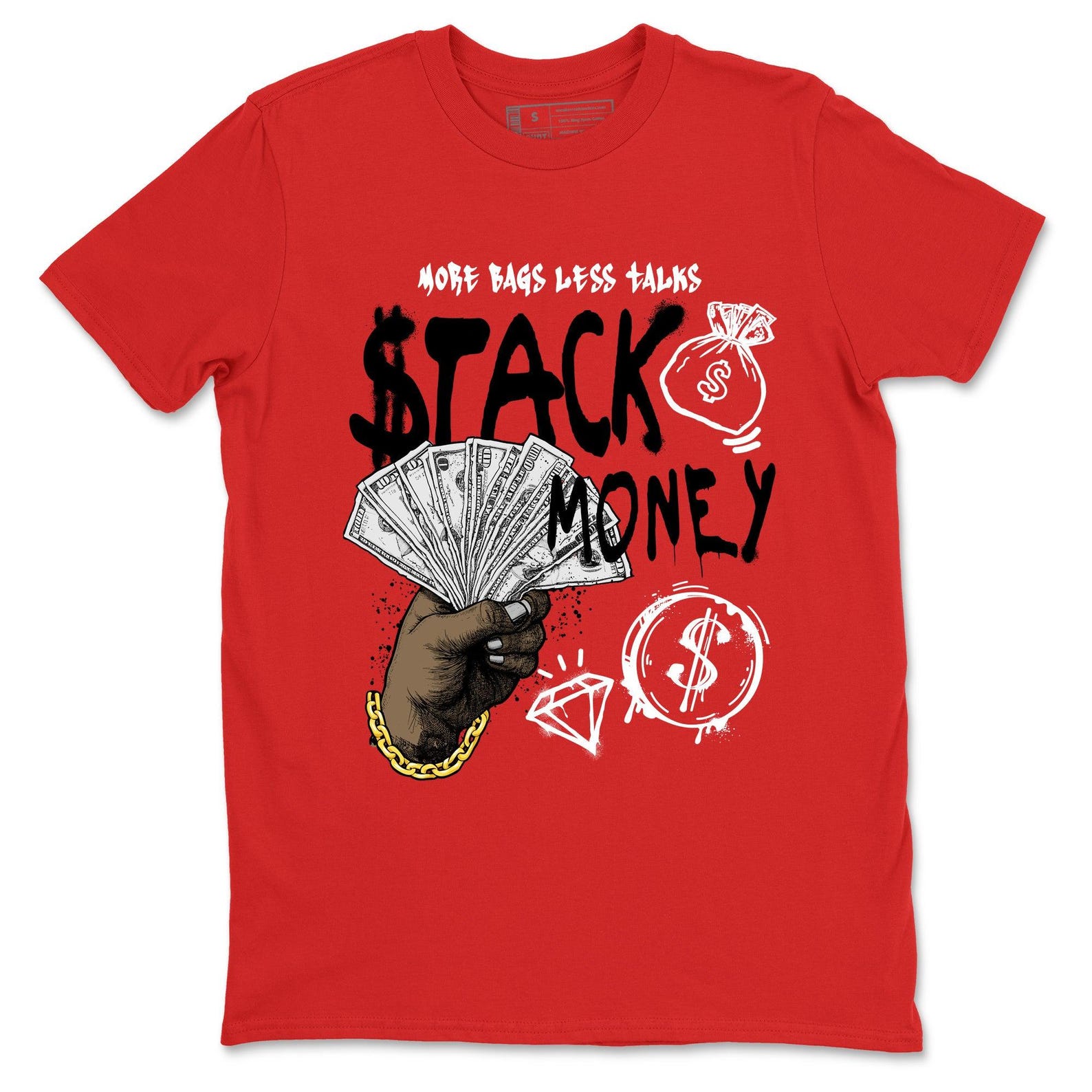 Stack Money Graphic T-Shirt - Streetwear Style Tee S