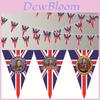 British King Charles Coronation Flag Handheld 90x150cm Festive Polyester Banner