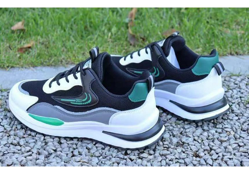 Men's Low-Top Mesh Running Shoes - Casual Fashion, Korean Style with Ultra-Light Sole and Leather Surface