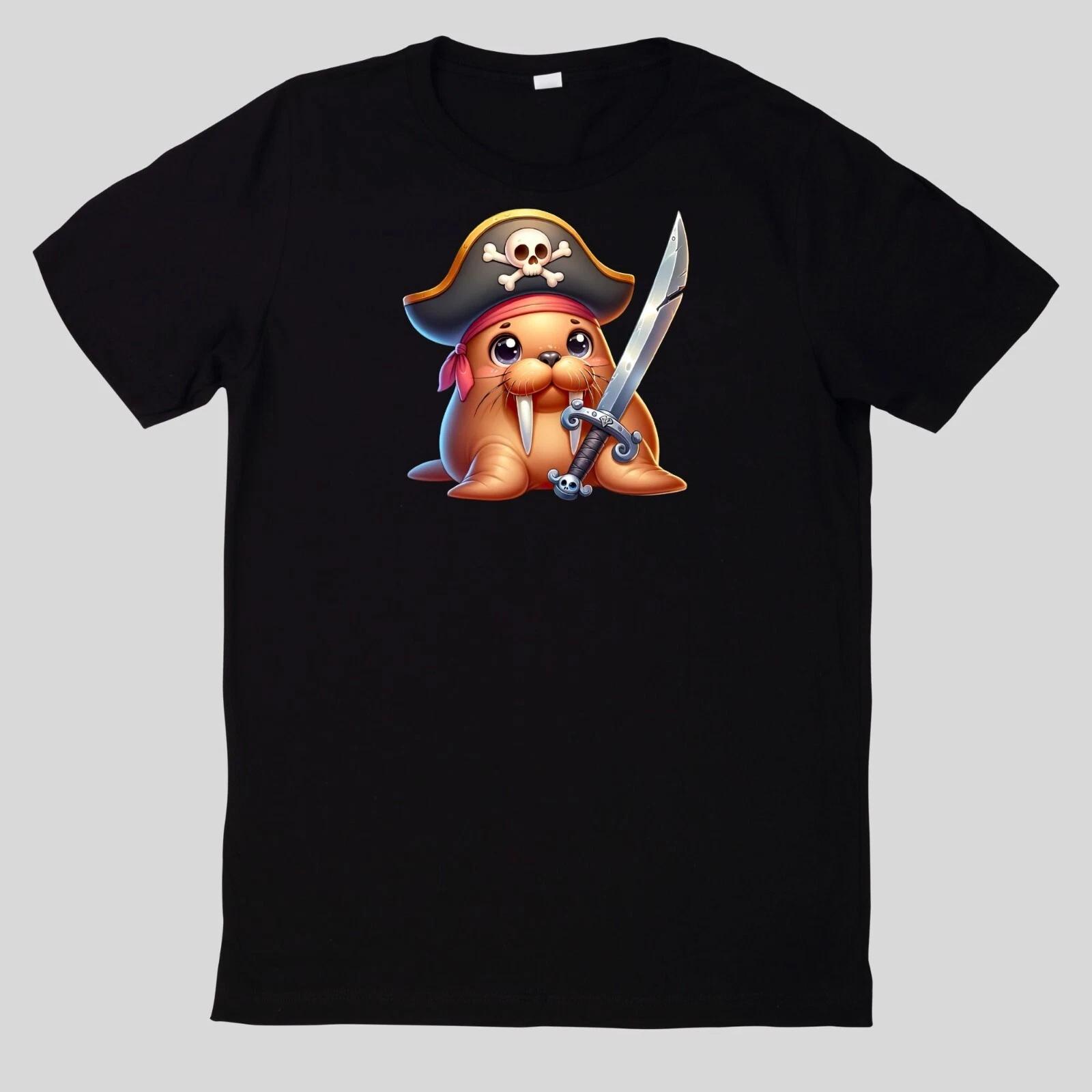 T-Shirt Niedliche Tierpiraten Baumwolle Fun Spaß Sprüche Lustig Cartoon M