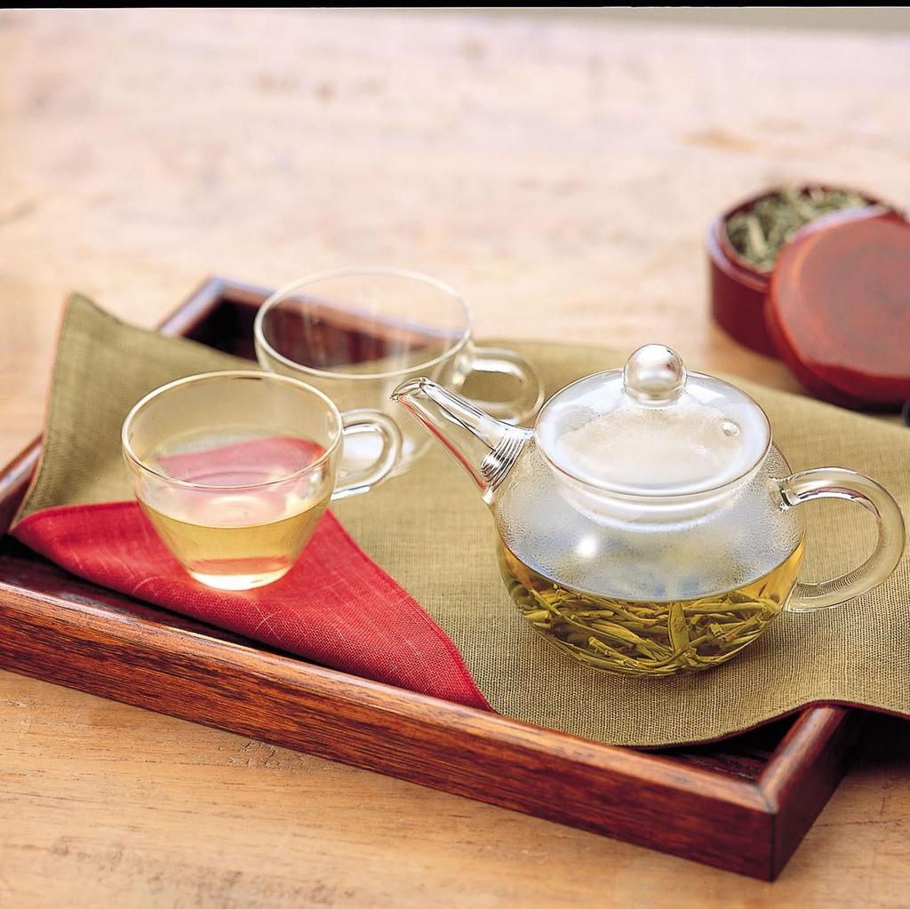 HARIO Asian Round 180ml Teapot Teapot, Shape, Capacity, Heat-Resistant Glass, QSM-1
