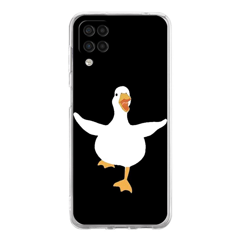 Cartoon Doubt Duck Phone Case For Samsung Galaxy A51 A71 A21S A12 A11 A31 A41 A01 A03S A22 A13 A33 A73 A53 A52 A32 5G A23 Cover