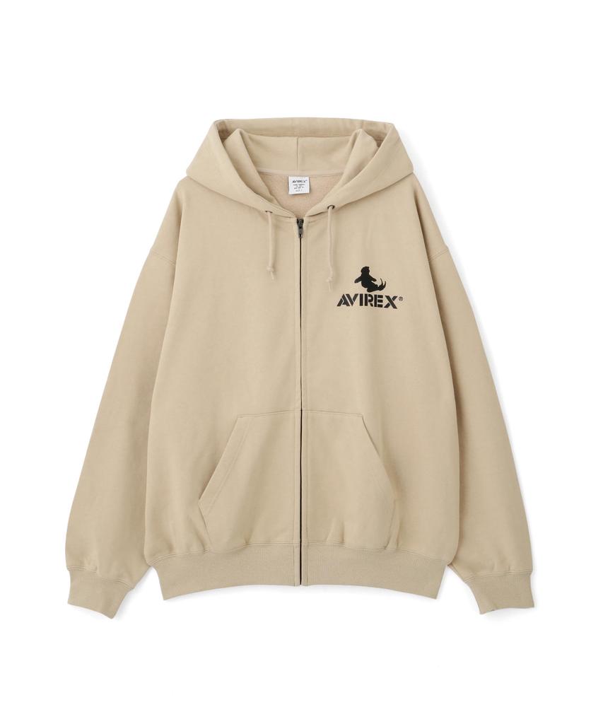 Avirex Bear Snowboard Hoodie Large 040 Beige (Web Exclusive) Men's 783-4231007