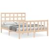 VidaXL Bed Frame with Headboard 140x190 Cm Solid Wood 3192081