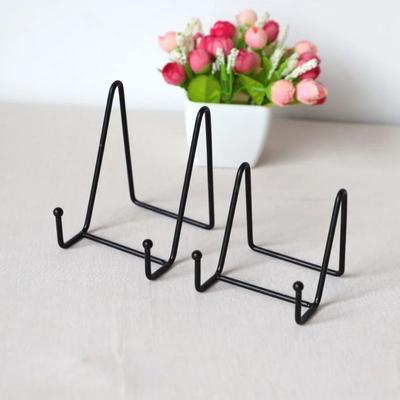 Soporte de Marco Portátil de 3/4/6 Pulgadas Antideslizante Negro Caballete Placa Metálica Estante para Cuencos Decoración del Hogar Adornos de Almacenamiento