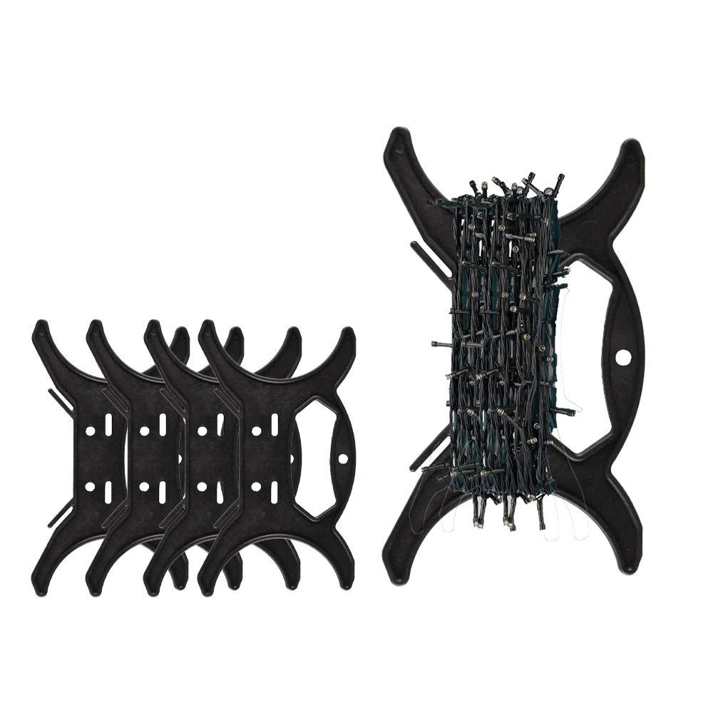 5pcs Black Holiday Light Storage All Purpose Light Cord Organizer Storage Holder After Holiday