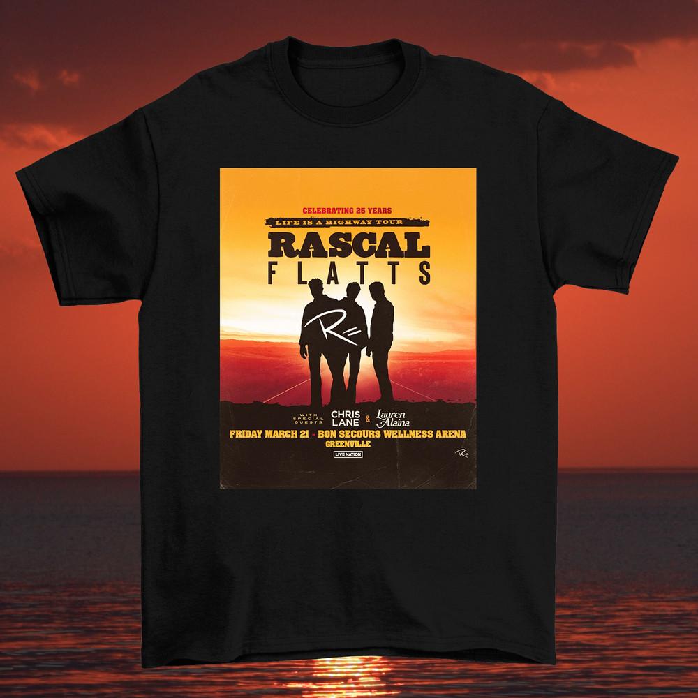 Rascal Flatts Band The Life Is A Highway Tour 2025 T Shirt Full Size S-5XL Unisex T-Shirt XXXXL