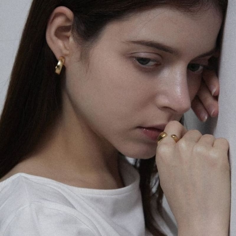 Salted Type Ring Earring