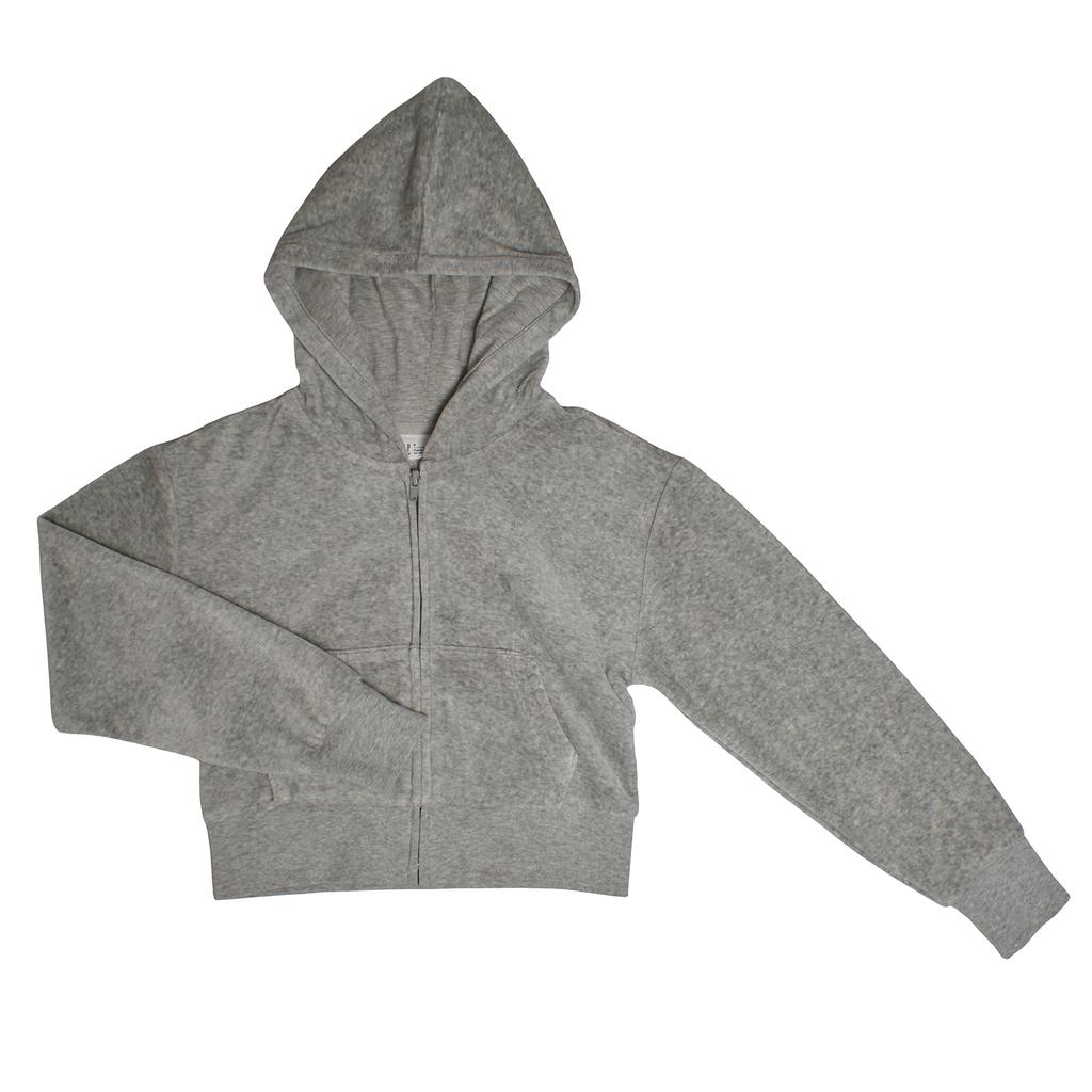 Velvet Hoodie with Zip 759574 for Girl