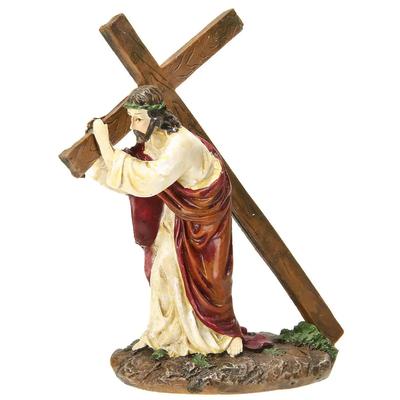 Kruzifix Statue Jesus Kreuz Harz Statue Christus Figur katholischen religiösen Zubehör Dekor