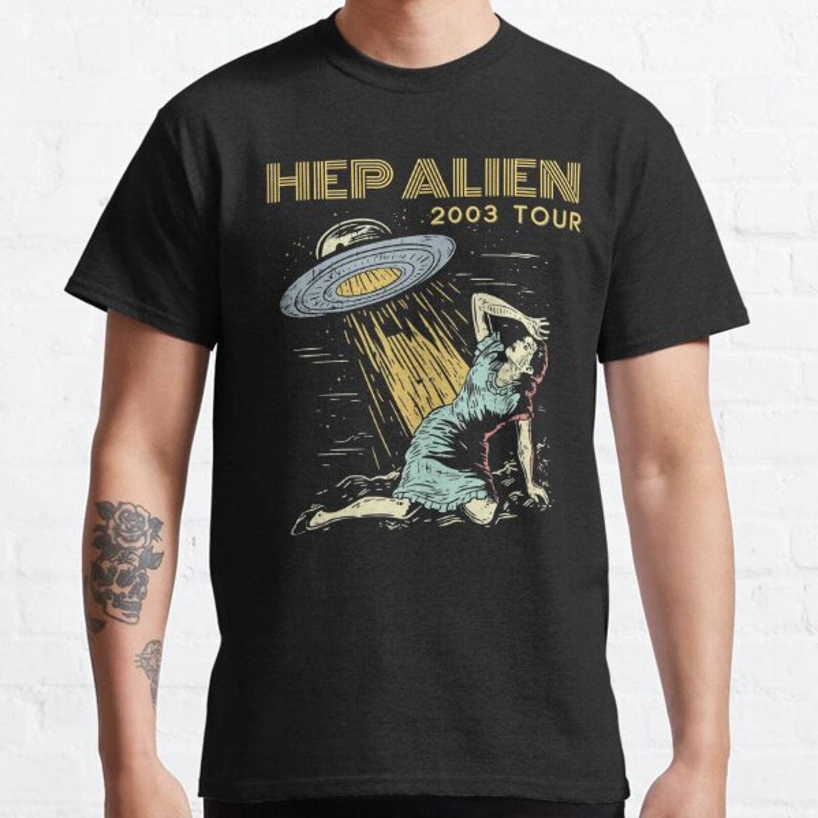 Hep Alien Girl Drummer 2003 Tour Connecticut Band Classic T-Shirt XL