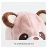 Kids' Warm Plush Hat with 3D Ears - Thick, Windproof, Ear-Protective Pullover for Autumn and Winter