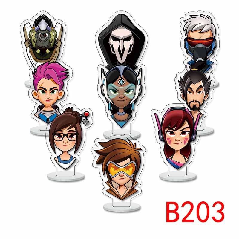 Overwatch 6cm Acrylic Standee: Black Widow, Soldier, Pharah, Tracer, Reaper 6cm set mini standee
