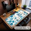 Fish Ocean Theme Custom Mouse Pad Personalized With Name Text Customized Desk Mat For Office Home Decor