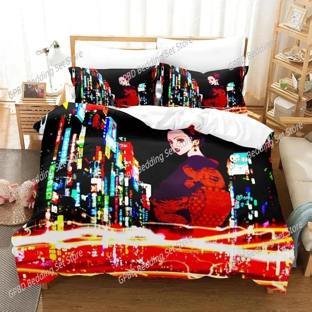 Anime Nana Black Stones Bedding Set For Bedroom Soft Modern Bedspreads Comefortable Kids Duvet Cover Quilt Cover And Pillowcase