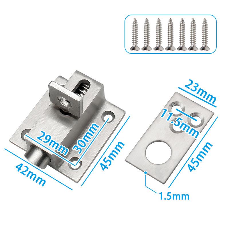 

Stainless Steel Pull Ring Spring Door Latch Lock Window Gate Anti-theft Security Sliding Self Automatic Bolt Home Hardware