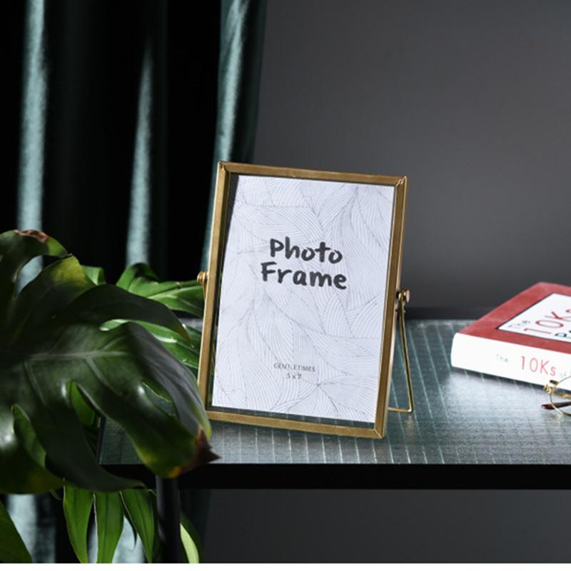 4/6/7inch Metal Photo Frame Nordic Gold Painting Picture Poster Wall Photoes Cube Frames Baby Black Family Decorative