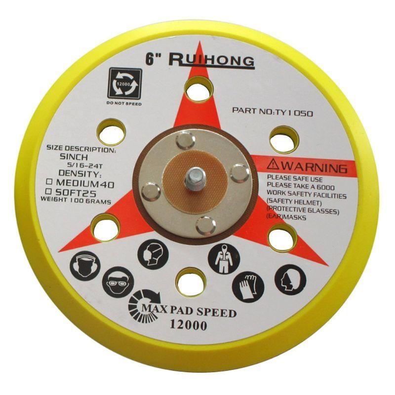   6 Holes Backup Sanding Pad Sanding Disc Backing Pad for Paint Stripping/Paint Preparation  Arbor Durable