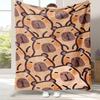 Warm Capybara Family Theme Flannel Blanket, Comfortable and Lightweight Multi-purpose Blanket for Sofa Birthday Gift Blanket